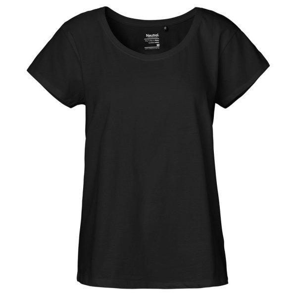 Neutral Női póló Loose Fit organikus Fairtrade biopamutból - Fekete | XS