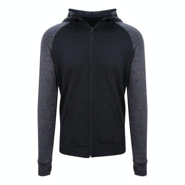 Just Cool Férfi sportos pulóver tarka ujjakkal - Fekete / fekete melírozott |
L