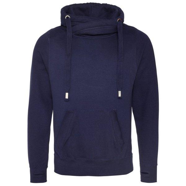 Just Hoods Pulóver keresztezett gallérral - Sötétkék | XL