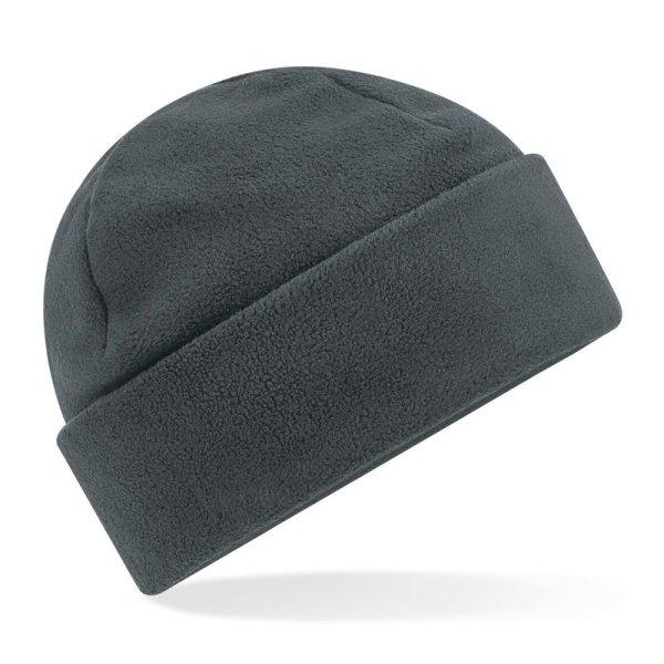 Beechfield Fleece sapka újrahasznosított poliészterből Cuffed - Acélszürke