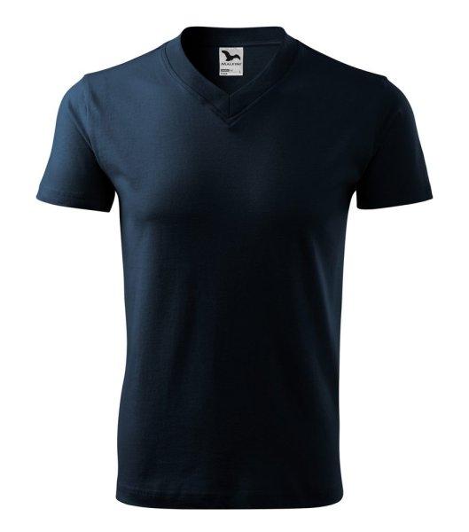 MALFINI Póló V-neck - Tengerészkék | XXL