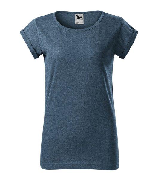 MALFINI Női póló Fusion - Sötét denim melírozott | S