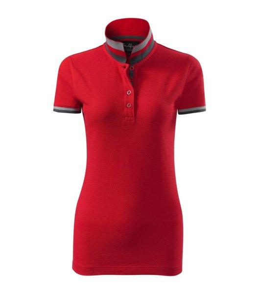 MALFINI Női galléros póló Collar Up - Élénk piros | M
