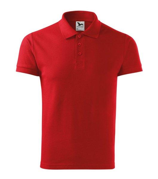 MALFINI Férfi galléros póló Cotton Heavy - Piros | M