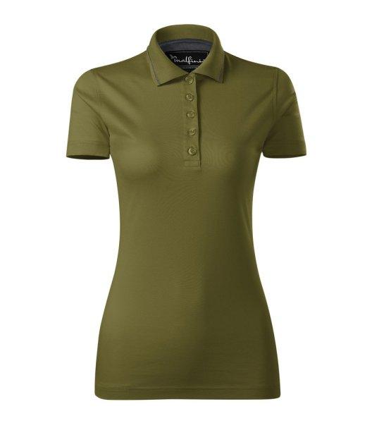 MALFINI Női galléros póló Grand - Avocado green | XXL
