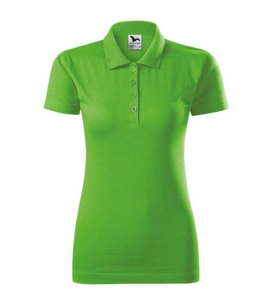 MALFINI Női puha galléros póló Single J. - Apple green | S