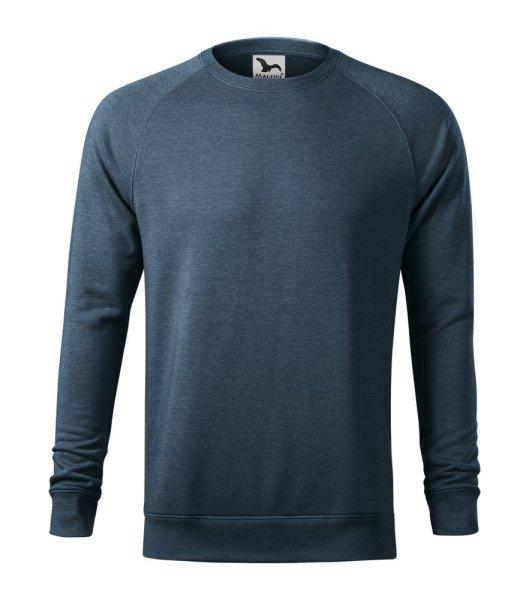 MALFINI Férfi pulóver Merger - Sötét denim melírozott | M