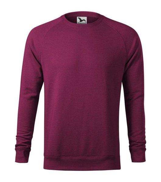 MALFINI Férfi pulóver Merger - Red plum melírozott | S