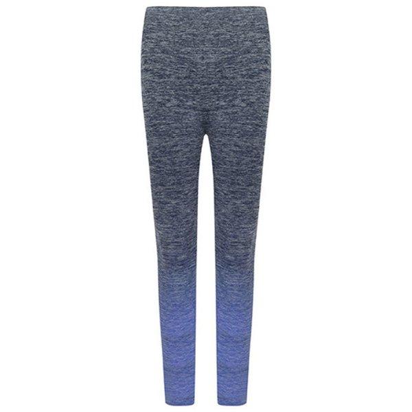 Tombo Női csíkos sport leggings - Sötétkék / kék | S/M