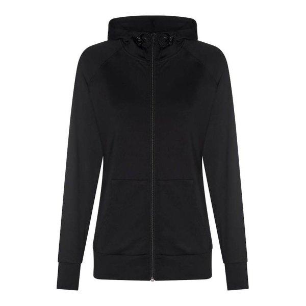 Just Cool Női sportos pulóver tarka ujjakkal - Fekete / fekete | XS