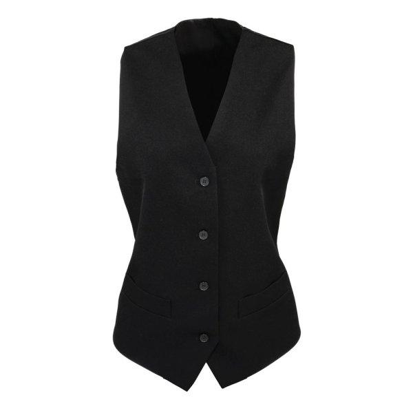 Premier Workwear Női mellény szatén hátrésszel - Fekete | M