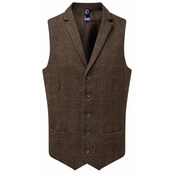 Premier Workwear Férfi gyapjúmellény - Barna | XXL