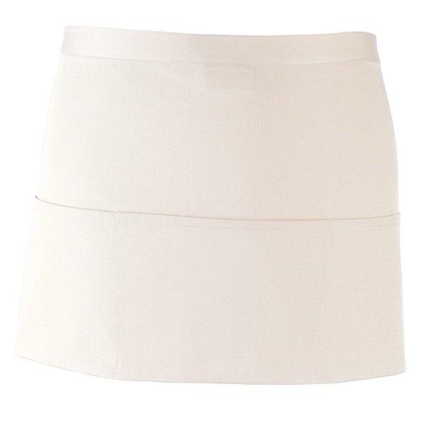 Premier Workwear Rövid pincérkötény zsebekkel - Fehér