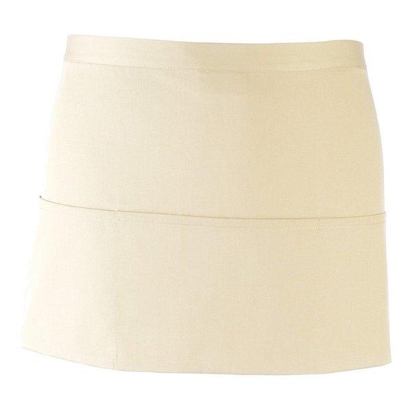 Premier Workwear Rövid pincérkötény zsebekkel - Natural