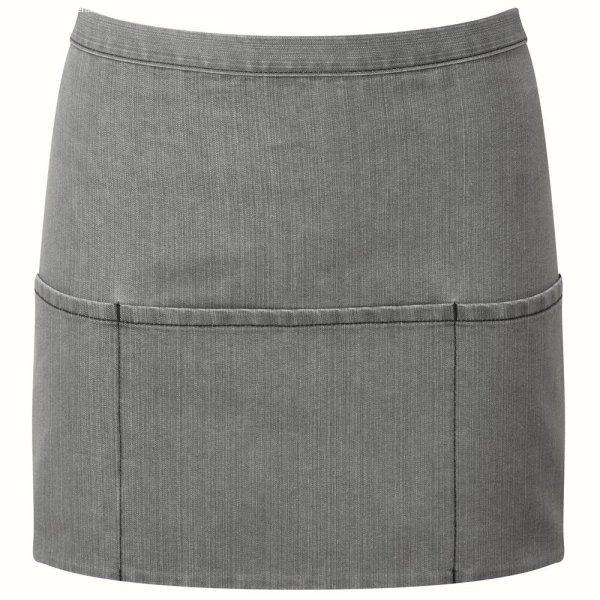 Premier Workwear Rövid pincérkötény zsebekkel - Szürke denim