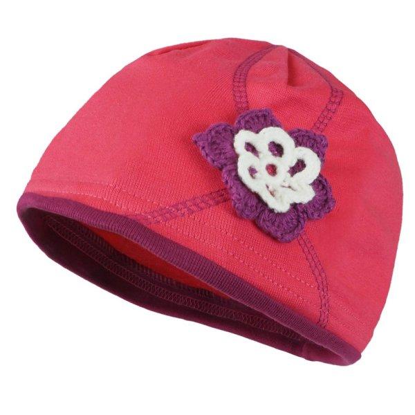 Pletex Baba sapka horgolt virággal - Eper | 44-48