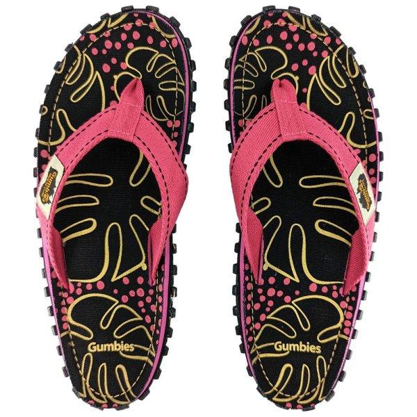 Gumbies Női flip-flop Gumbies Islander - Tropical Black | 37