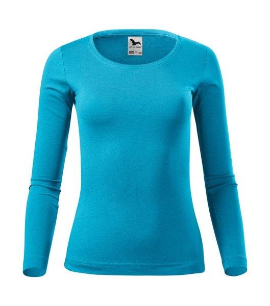 MALFINI Női hosszú ujjú póló Fit-T Long Sleeve - Türkiz | XL