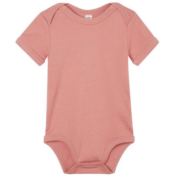 Babybugz Rövid ujjú csecsemő body - Dusty rose | 0-3 hónap