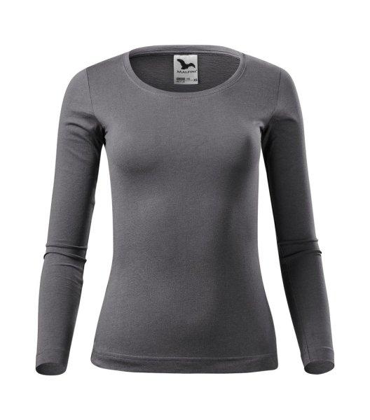 MALFINI Női hosszú ujjú póló Fit-T Long Sleeve - Acélszürke | XS