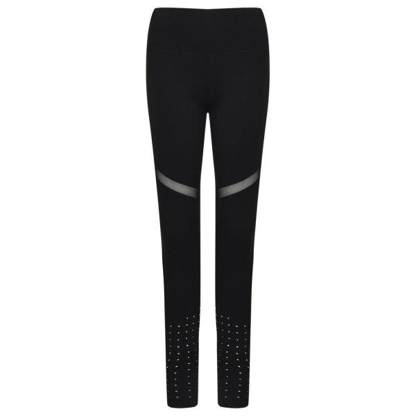 Tombo Női sport leggings hálós részletekkel - Fekete | S