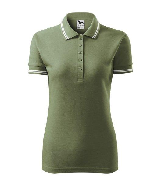 MALFINI Női galléros póló Urban - Khaki | L