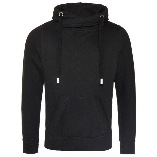 Just Hoods Pulóver keresztezett gallérral - Fekete | L