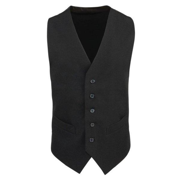 Premier Workwear Férfi mellény szatén hátrésszel - Fekete | M