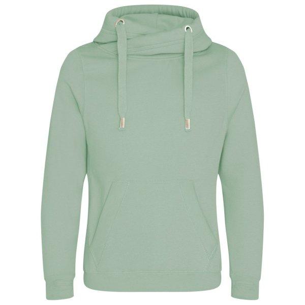 Just Hoods Pulóver keresztezett gallérral - Dusty green | L