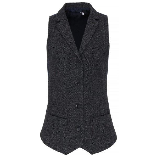Premier Workwear Női gyapjúmellény - Szénfekete | XL