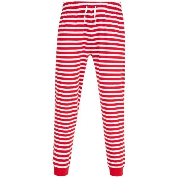 SF (Skinnifit) Férfi mintás pizsamanadrág - Piros / fehér | XXXL