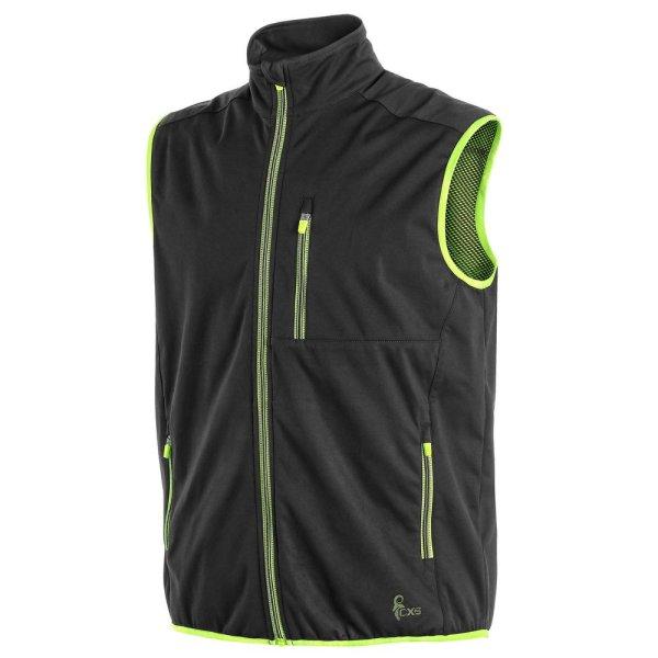 Canis (CXS) Férfi softshell mellény PASO - Fekete / sárga | M