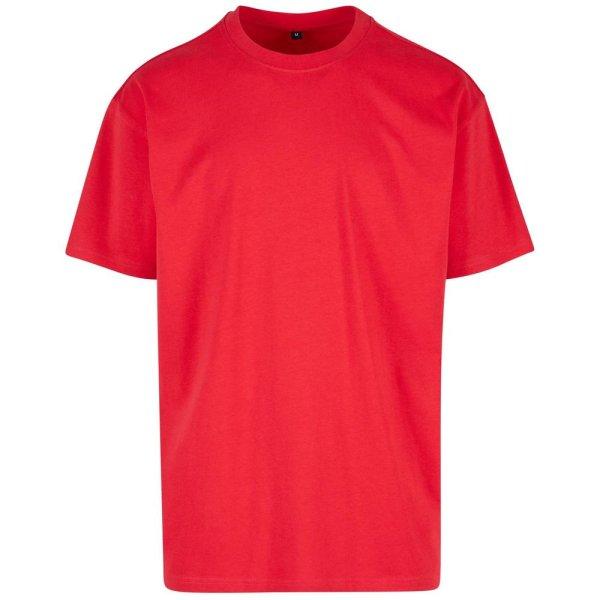 Build Your Brand Férfi póló Heavy Oversize Tee - Piros | XXL