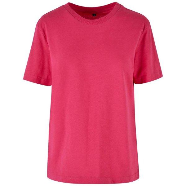 Build Your Brand Női oversize póló - Ibiškově růžová | XXXL
