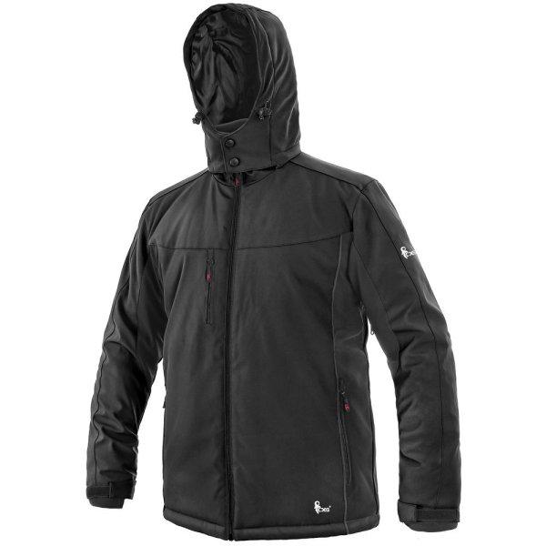 Canis (CXS) Férfi meleg softshell kabát VEGAS - Fekete | XXXXXL