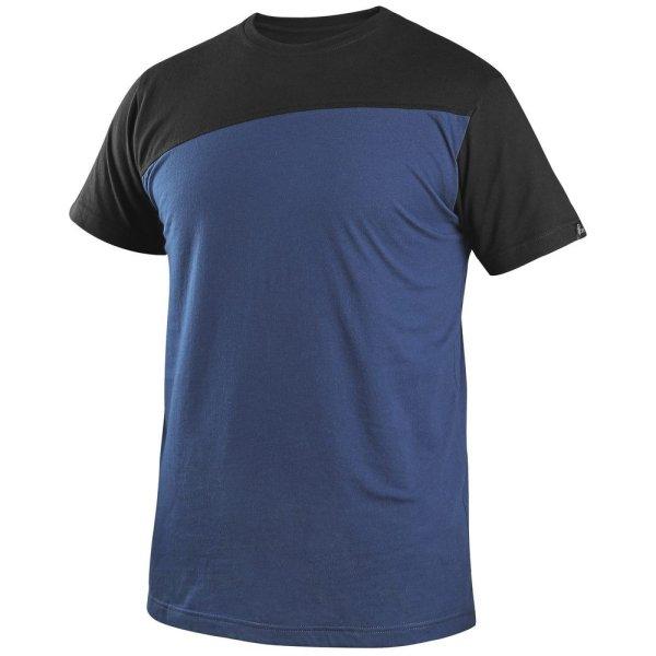 Canis (CXS) Férfi póló CXS OLSEN - Ocelově modrá / černá | XL