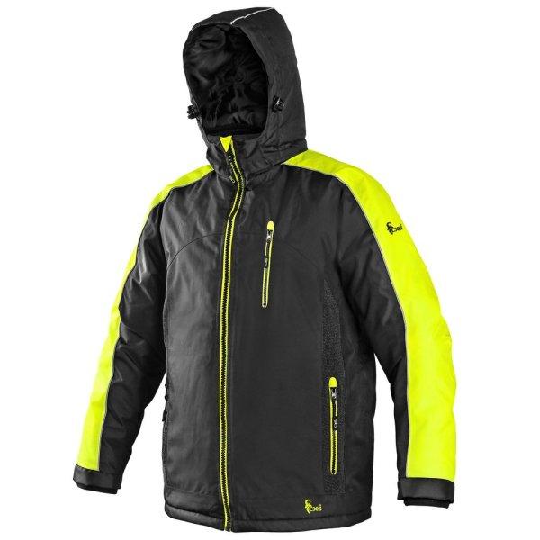 Canis (CXS) Férfi téli kabát BRIGHTON - Fekete / sárga | XXXL