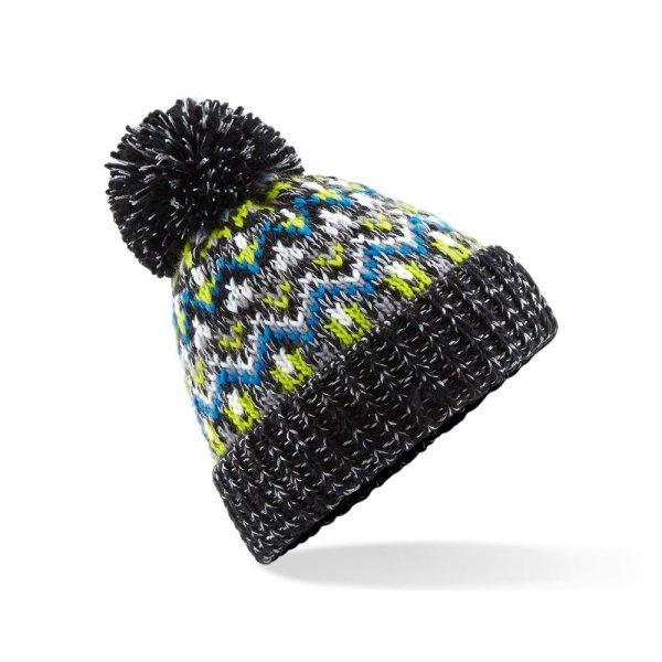 Beechfield Téli sapka pomponnal Blizzard Bobble - Liquorice Zing