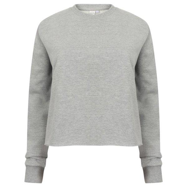 SF (Skinnifit) Crop top pulóver lányoknak - Szürke melírozott | 13 éves