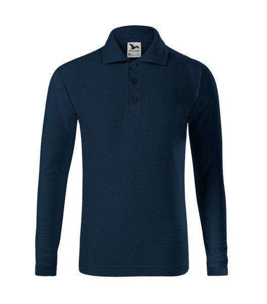 MALFINI Gyerek hosszú ujjú póló Pique Polo - Tengerészkék | 122 cm (6
éves)
