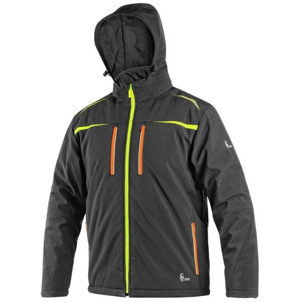 Canis (CXS) Férfi téli softshell kabát CXS NORFOLK - Fekete / sárga /
narancssárga | XL