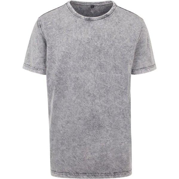 Build Your Brand Férfi póló Acid Washed - Szürke / fekete | XXXXXL