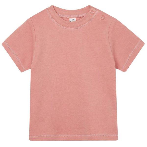 Babybugz Egyszínű csecsemő póló - Dusty rose | 6-12  hónap