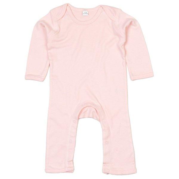 Babybugz Hosszú ujjú baba kezeslábas - Púder rózsaszín | 6-12  hónap