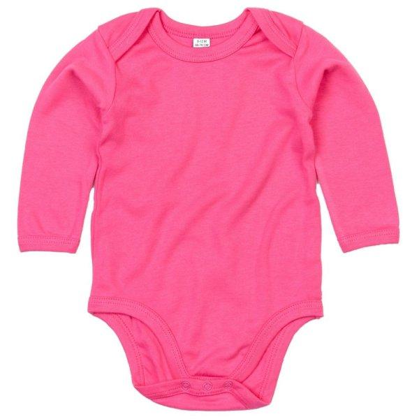 Babybugz Hosszú ujjú baba body - Fuksziaszín | 6-12  hónap