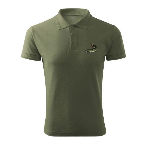 Bontis Pólóing csuka hímzéssel - Khaki | XXXXL