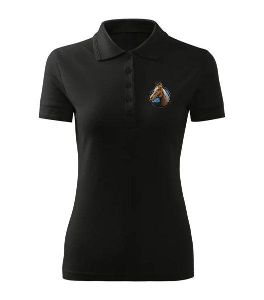 Bontis Pólóing lovas hímzéssel - Fekete | XL