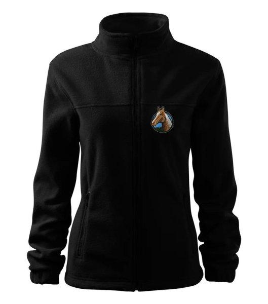 Bontis Gyapjú pulóver lovas hímzéssel - Fekete | XL