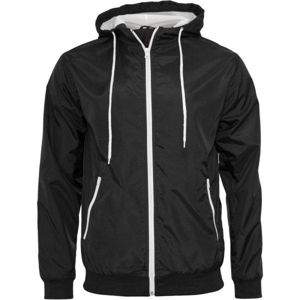 Build Your Brand Férfi széldzseki - Fekete / fehér | XXXL