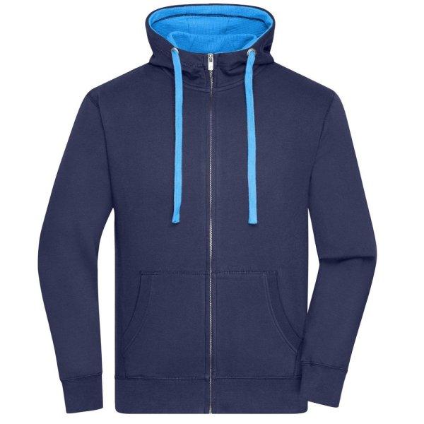 James & Nicholson (Daiber) Férfi cipzáros kapucnis pulóver JN963 -
Sötétkék / kobaltszín | XXXL